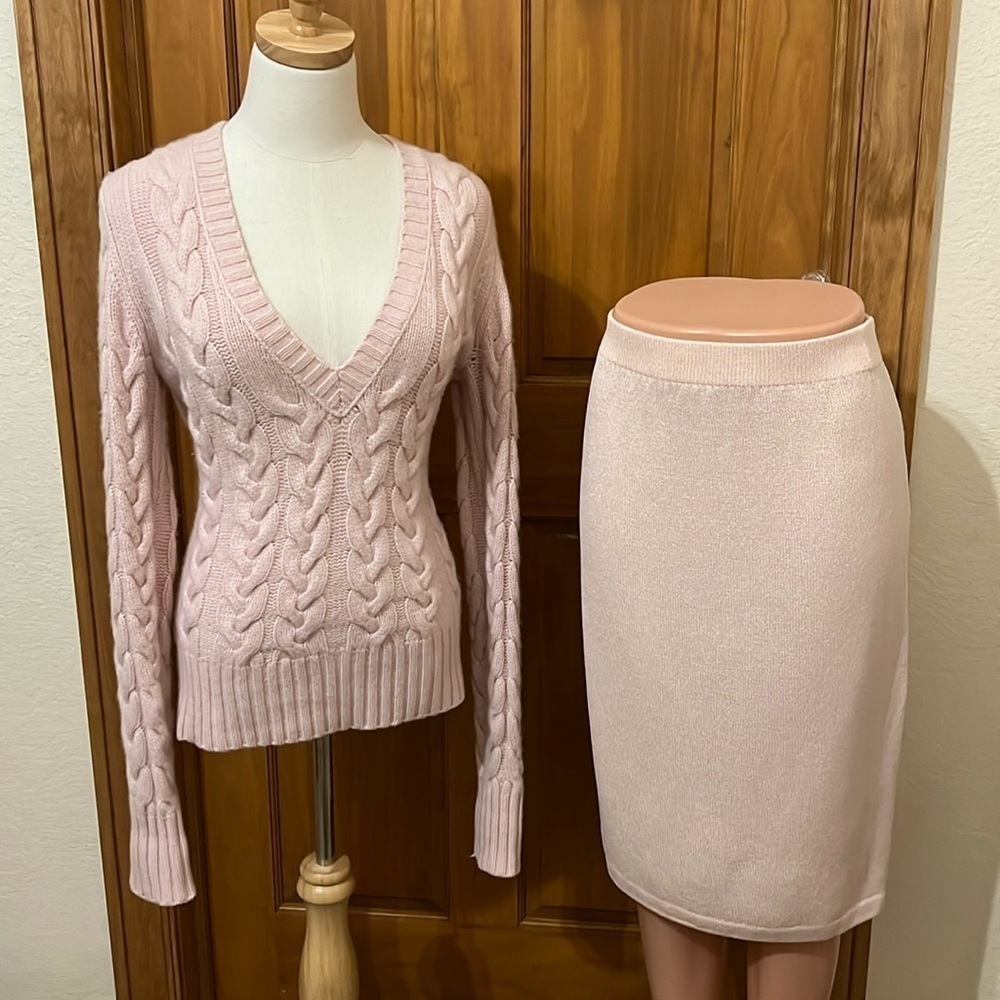 St. John Pink Midi Skirt